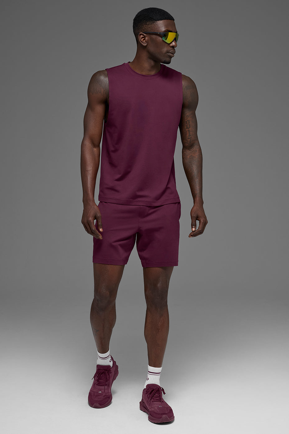Conquer Muscle Tank - Burgundy--5