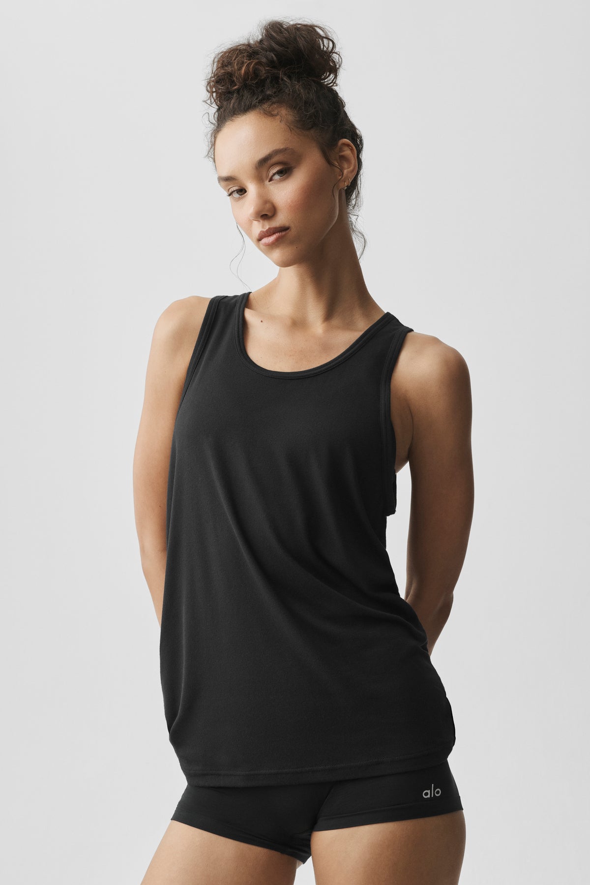 Everyday Modal Rib Tank - Black--0
