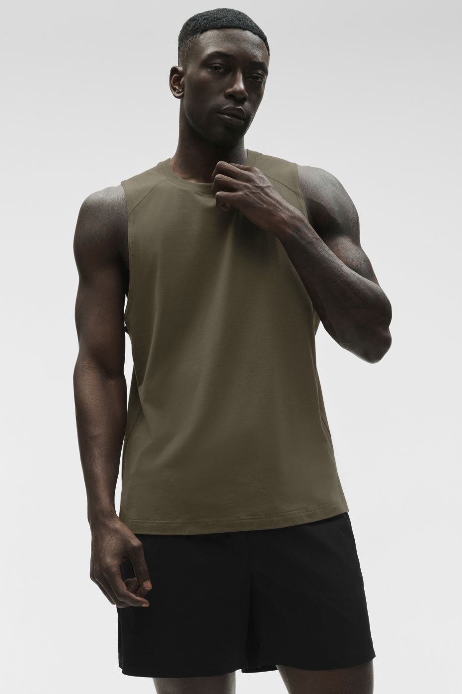 ALO Vapor Muscle Tank - Olive Tree--2