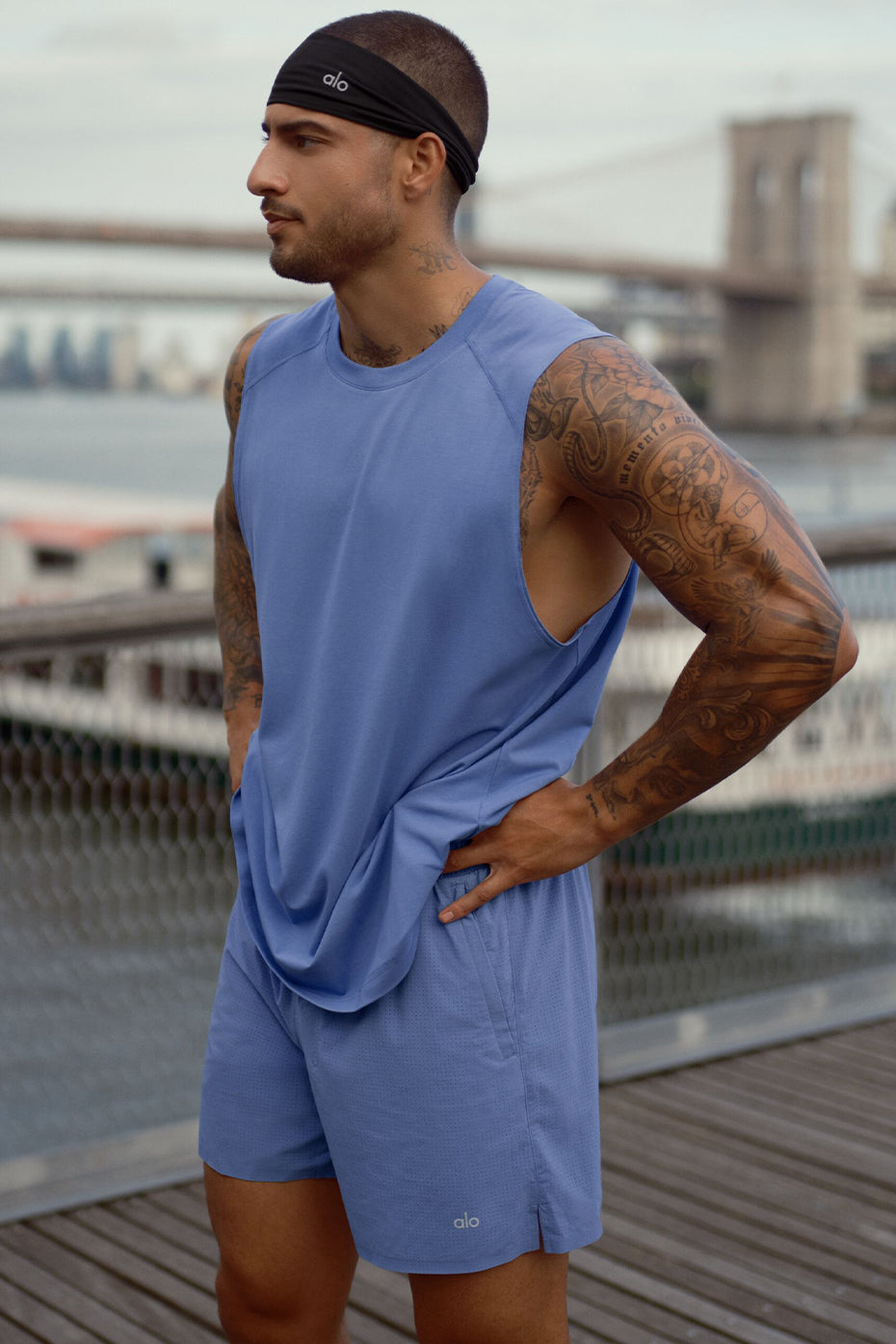 ALO Vapor Muscle Tank - Provence Blue--0