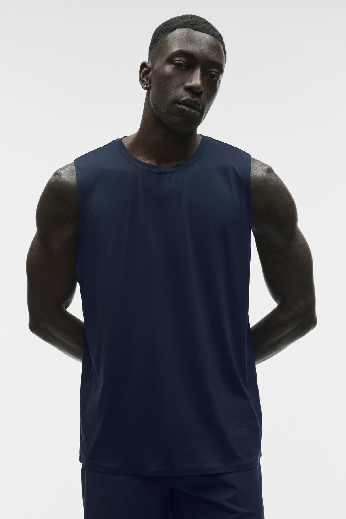 Idol Muscle Tank - Navy--0