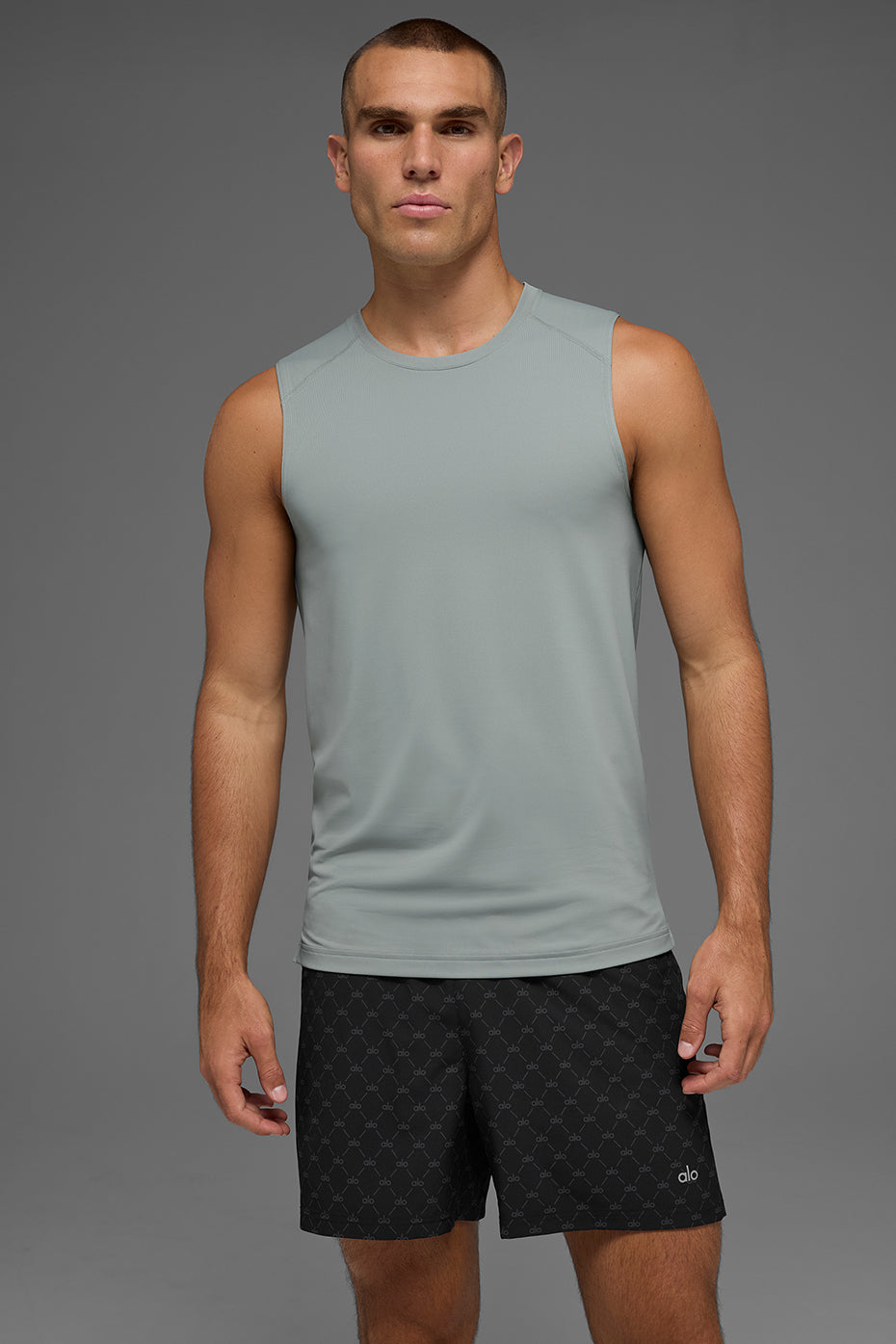 Idol Muscle Tank - Lunar Grey--0