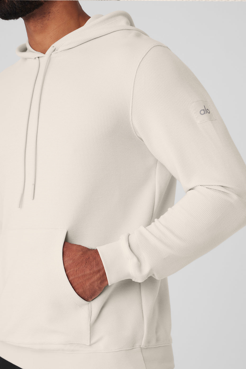 Micro Waffle Fast Break Hoodie - Bone--3