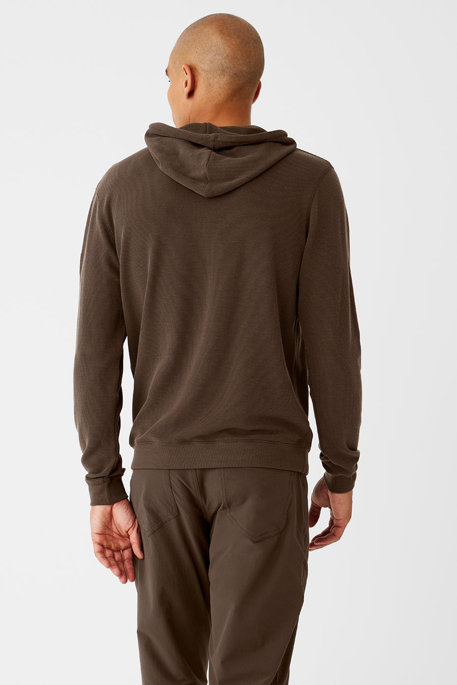 Micro Waffle Fast Break Hoodie - Espresso--1