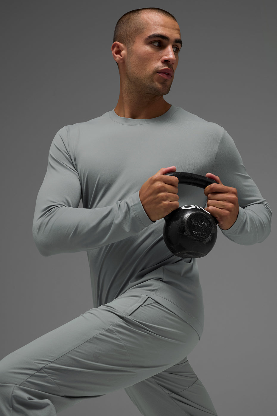 Conquer Reform Crewneck Long Sleeve - Lunar Grey--3