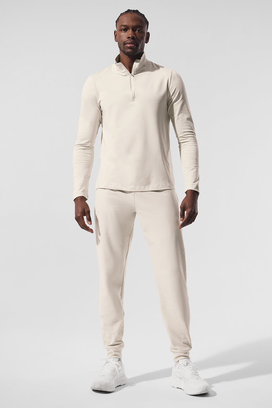 Conquer 1/4 Zip Reform Long Sleeve - Bone--2