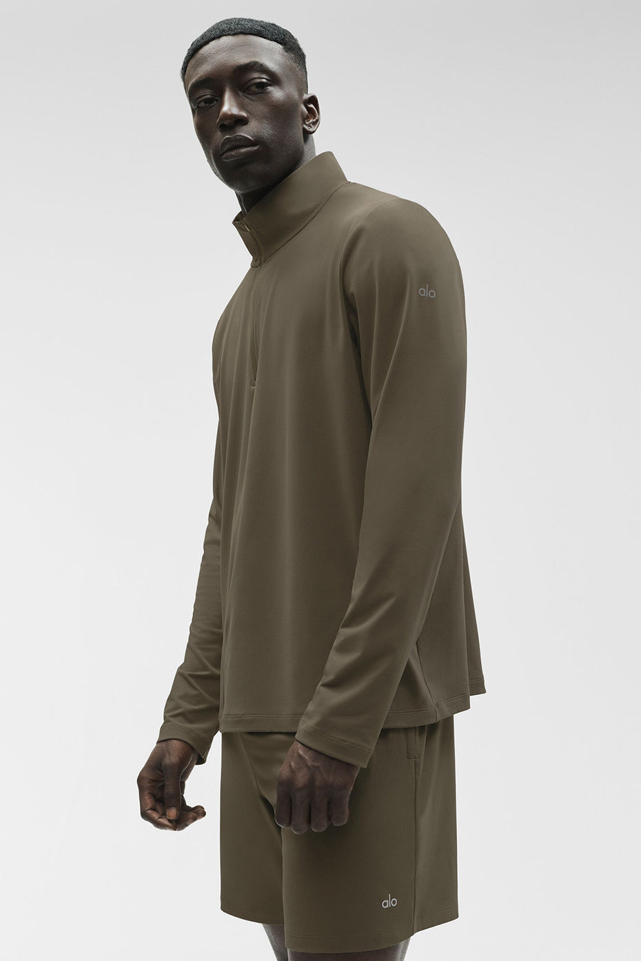 Conquer 1/4 Zip Reform Long Sleeve - Olive Tree--4