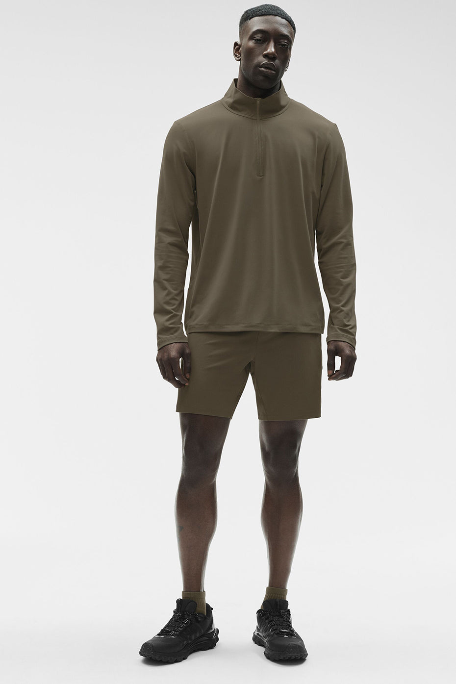 Conquer 1/4 Zip Reform Long Sleeve - Olive Tree--5