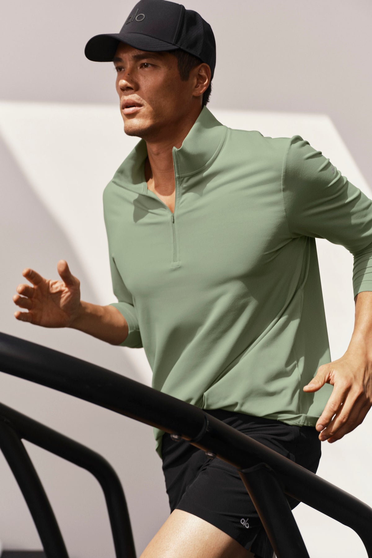 Conquer 1/4 Zip Reform Long Sleeve - Dune Grass--0