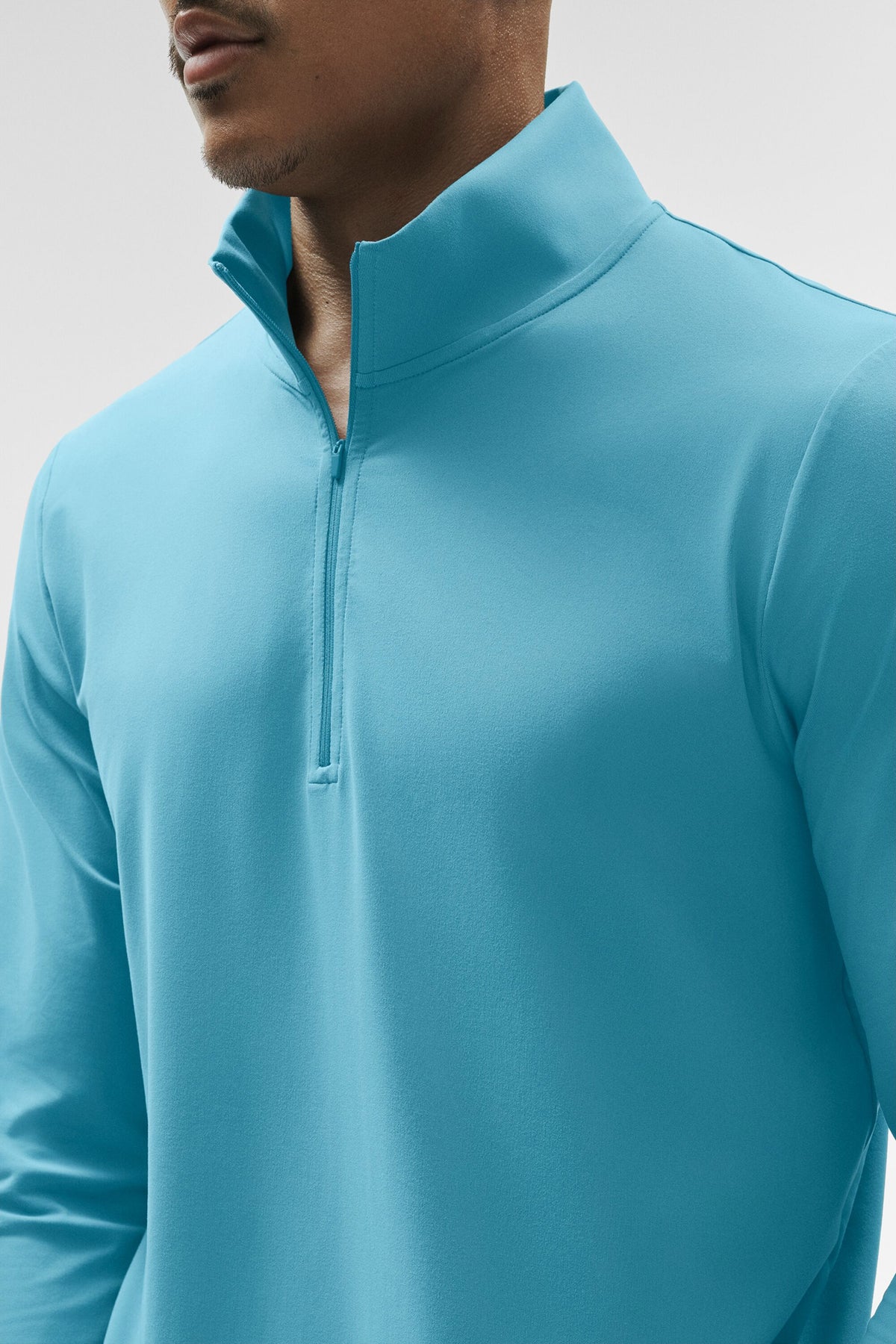 Conquer 1/4 Zip Reform Long Sleeve - Blue Breeze--2