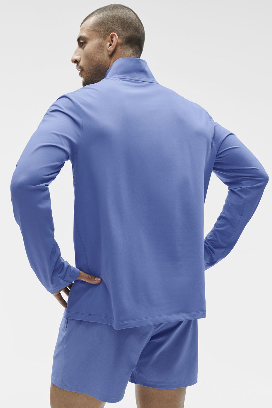 Conquer 1/4 Zip Reform Long Sleeve - Provence Blue--1