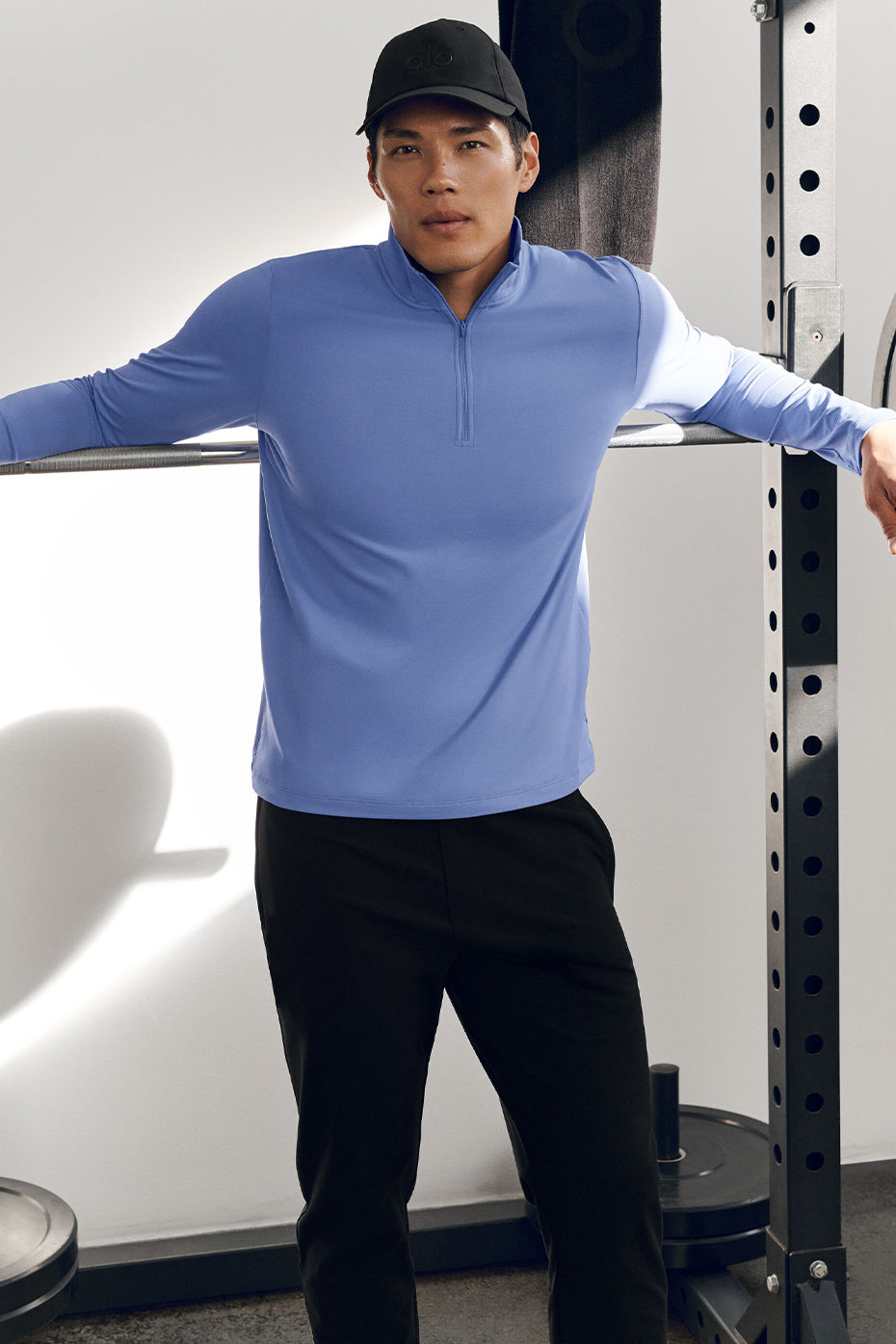 Conquer 1/4 Zip Reform Long Sleeve - Provence Blue--0