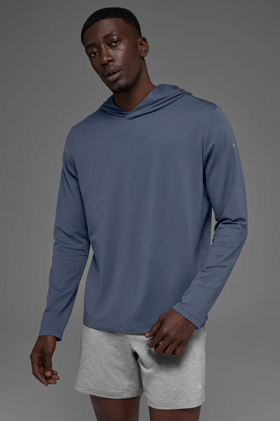 Conquer Reform Long Sleeve With Hood - Bluestone--0