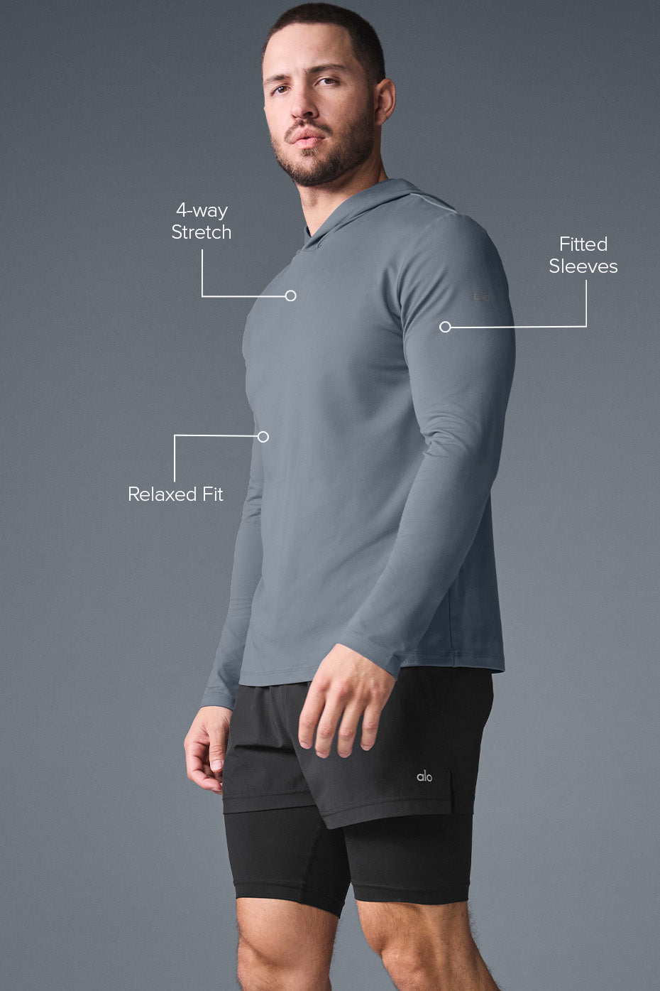 Conquer Reform Long Sleeve With Hood - Steel Grey--1