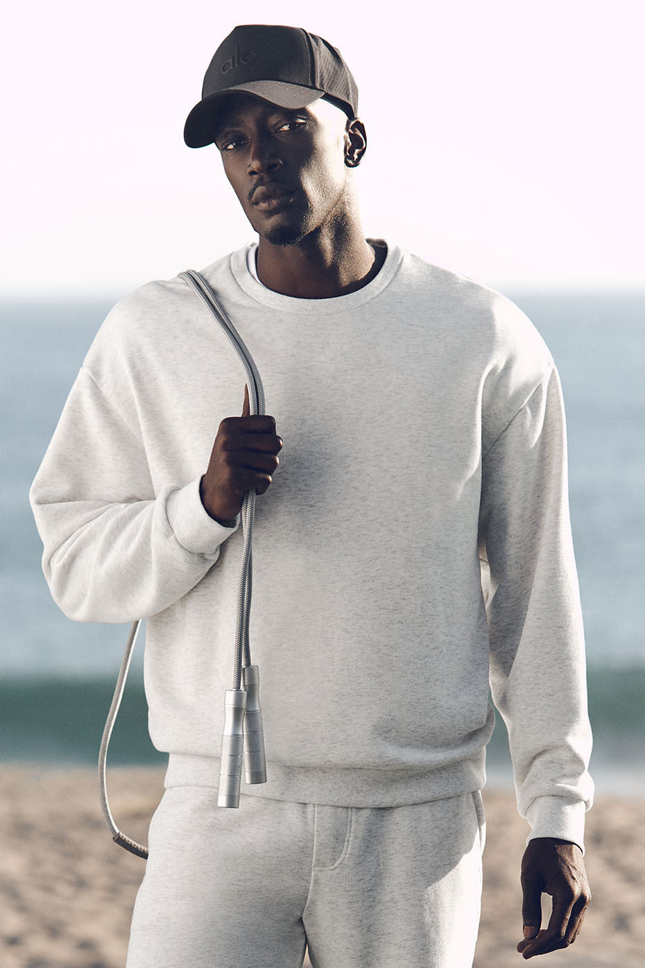 Chill Crew Neck Pullover - White Heather--0