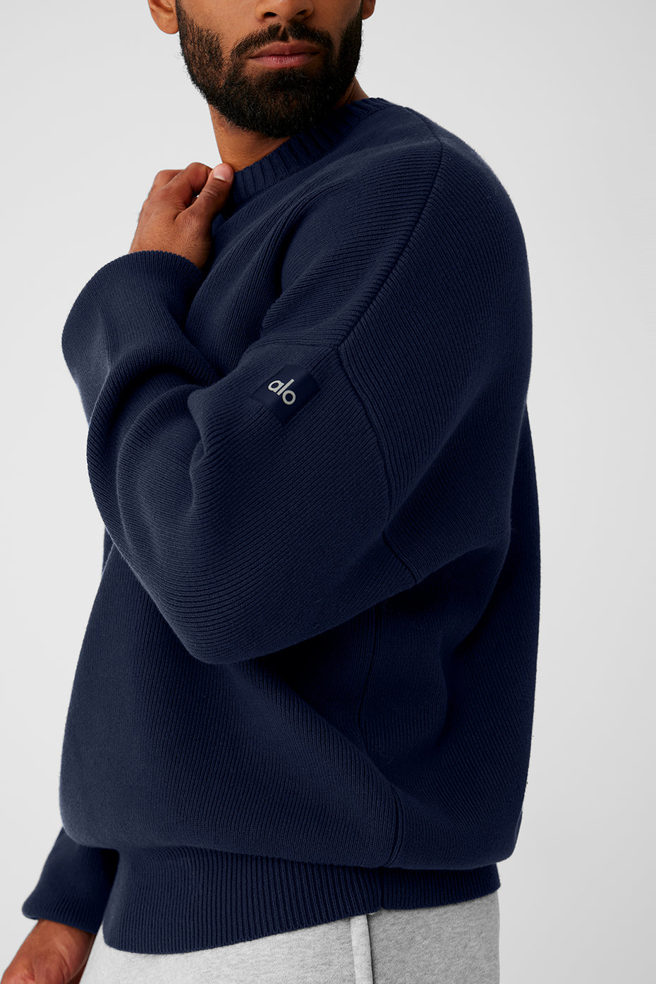 Scholar Crew Neck Sweater - Navy--3