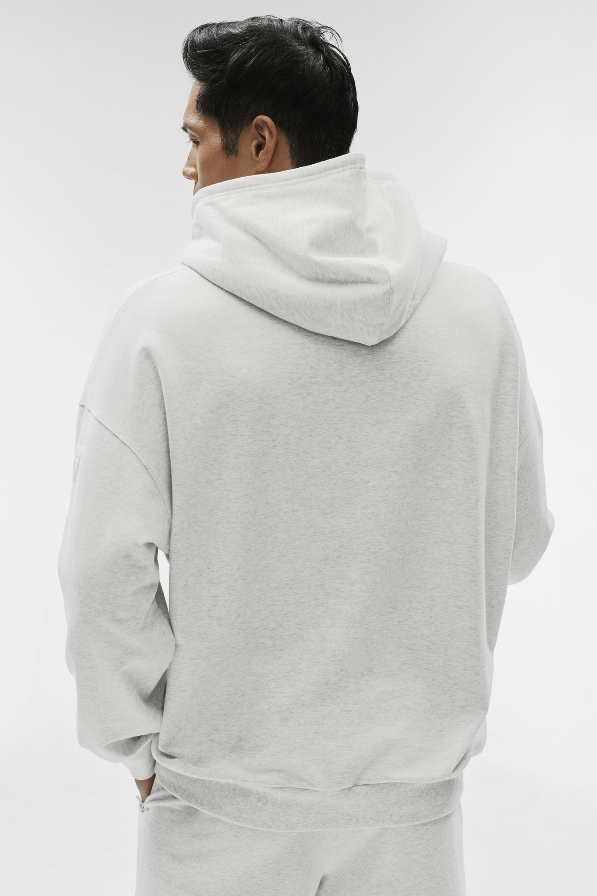 Double Take Hoodie - White Heather--1