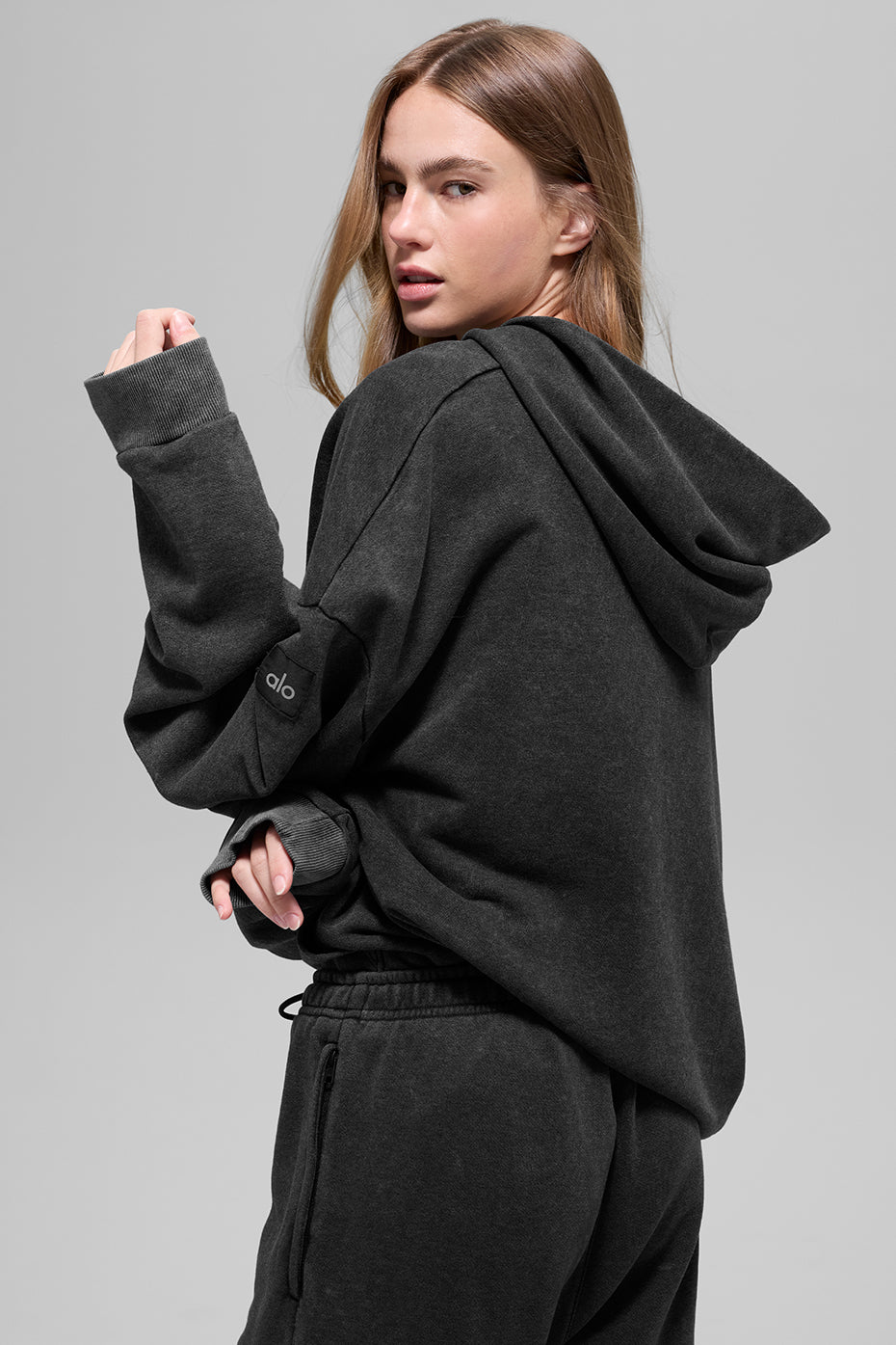 Chill Vintage Wash Hoodie - Black Wash--1