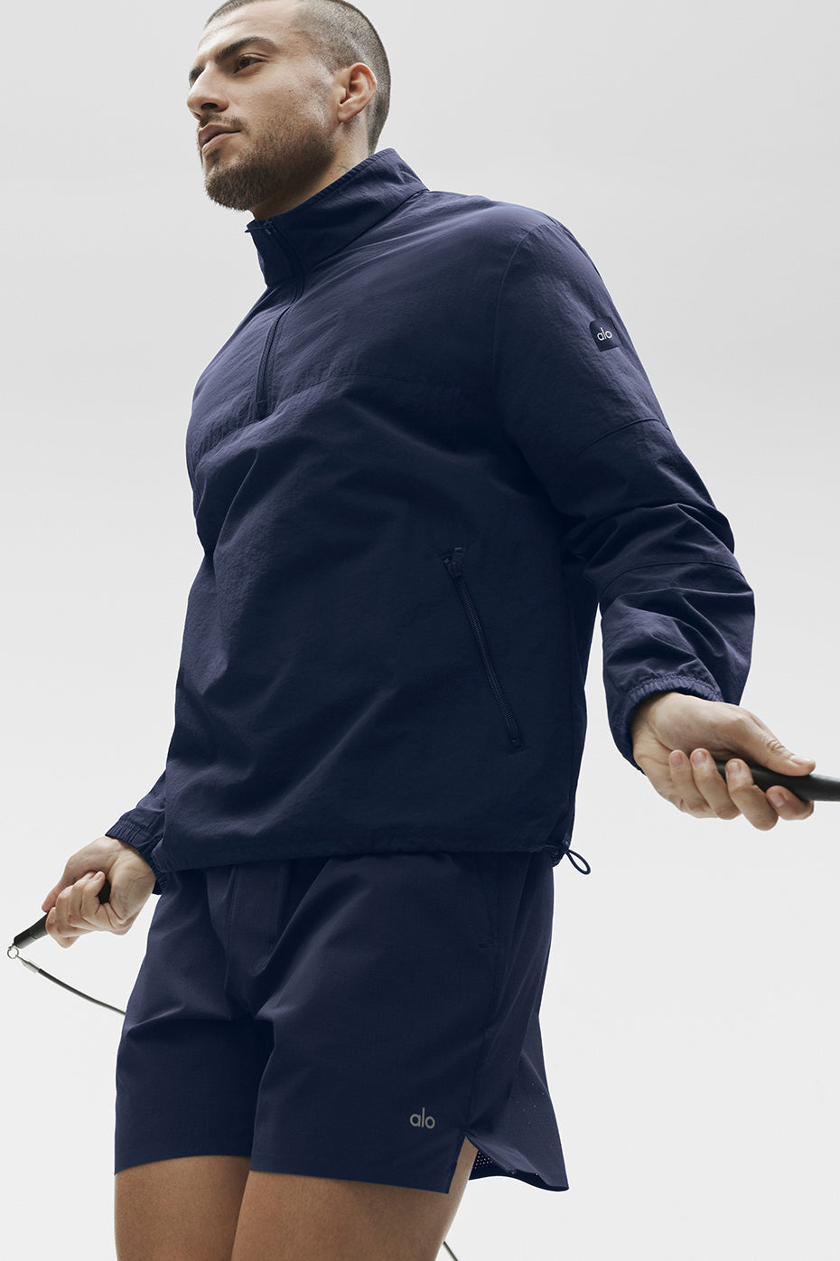 Light Weight Takeaway Track Pullover - Navy--3