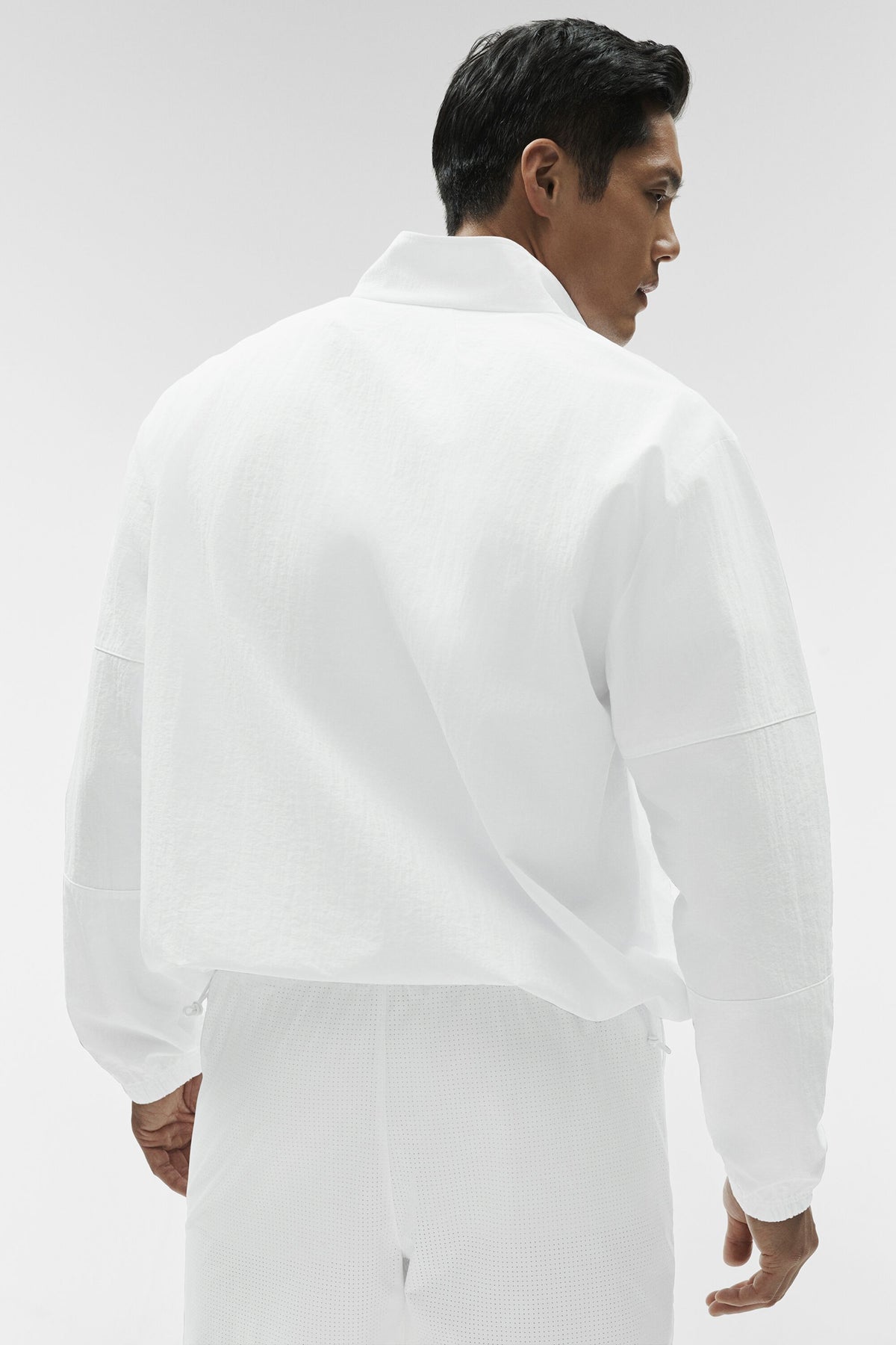 Light Weight Takeaway Track Pullover - White--3
