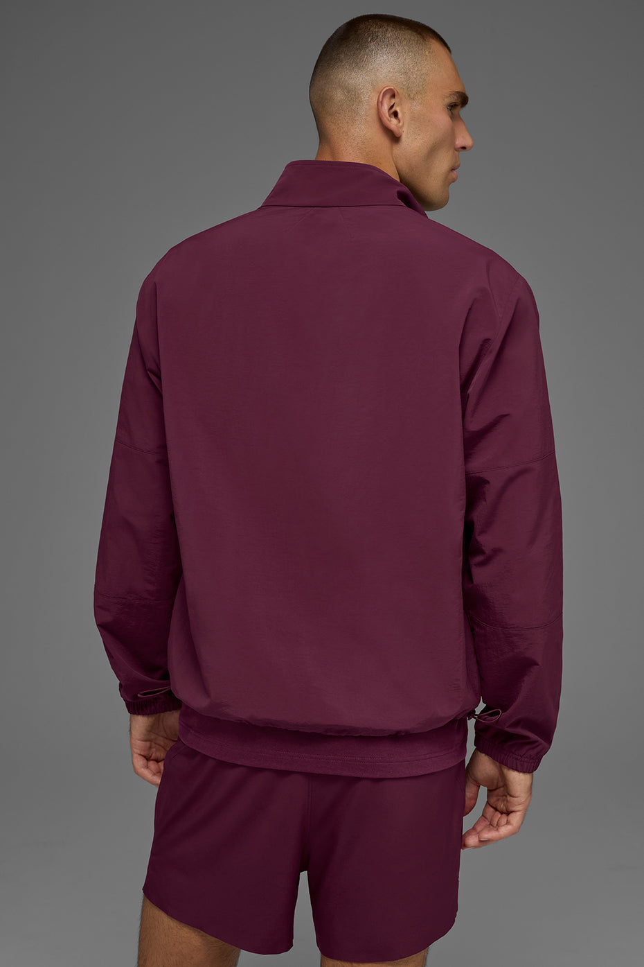 Light Weight Takeaway Track Pullover - Burgundy--1