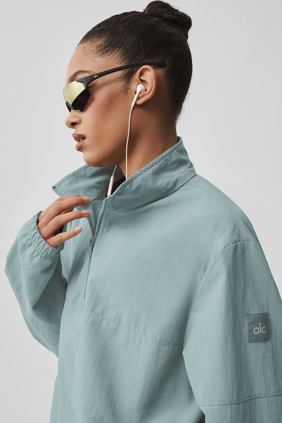 Light Weight Takeaway Track Pullover - Desert Sage--1