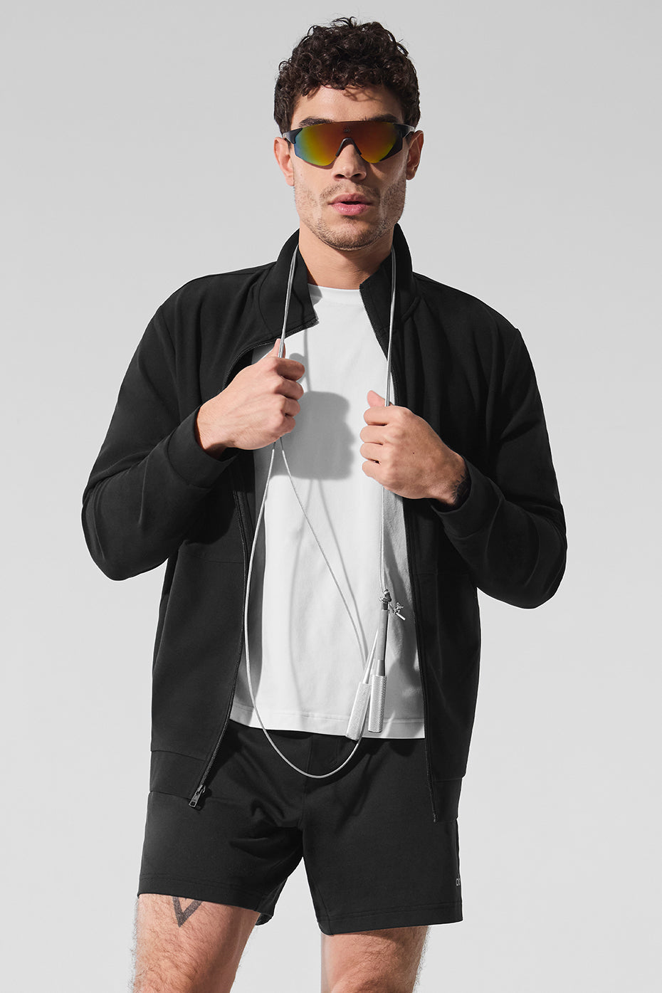 Conquer Max Mock Neck Full Zip - Black--2