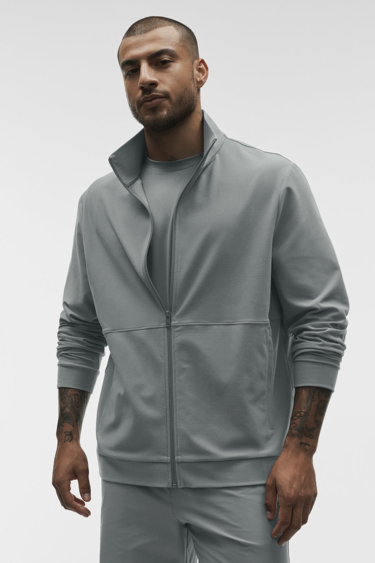 Conquer Max Mock-Neck Full-Zip - Monument--0