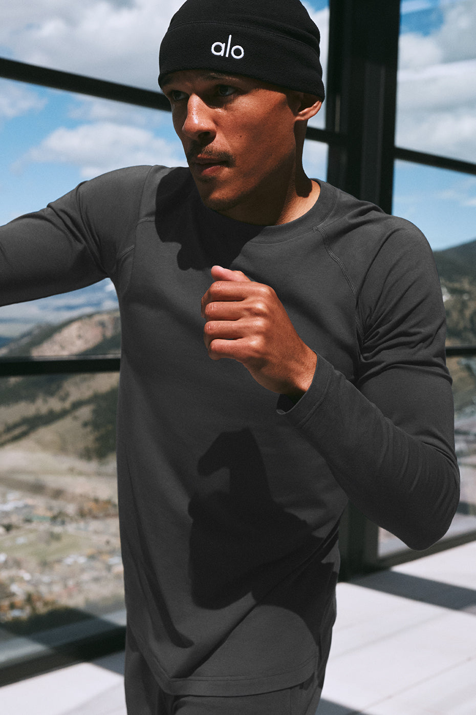 ALO Vapor Crewneck Long Sleeve - Anthracite--0