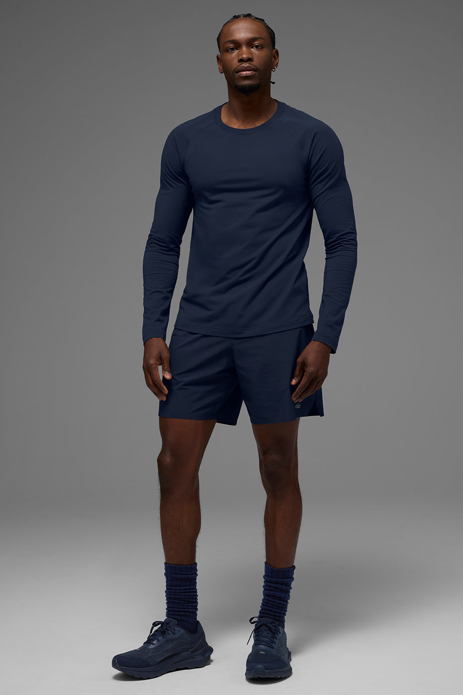 ALO Vapor Crewneck Long Sleeve - Navy--3