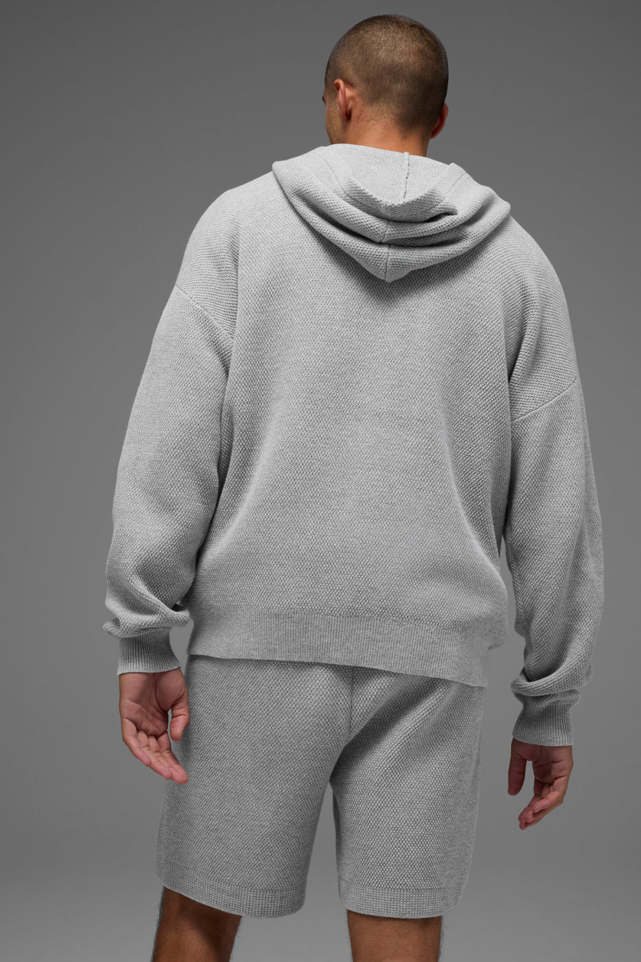 Sports Club Sweater Knit Hoodie - Athletic Heather Grey--2