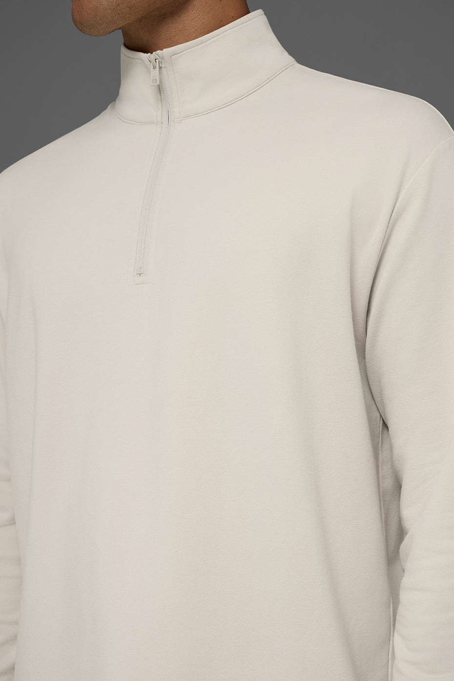 Double Take Long Sleeve 1/4 Zip - Bone--4