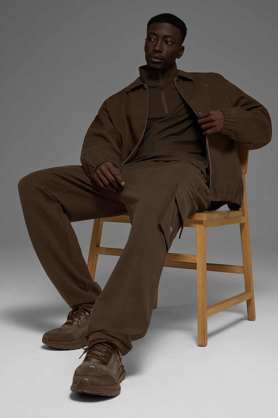 Double Take Long Sleeve 1/4 Zip - Espresso--4