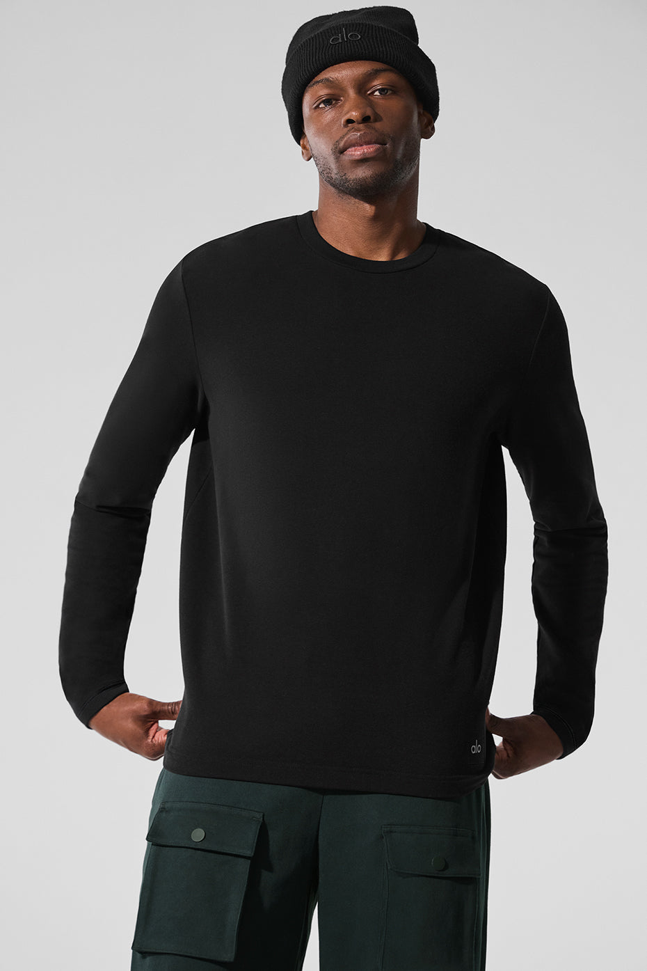 Double Take Long Sleeve Crew - Black--0