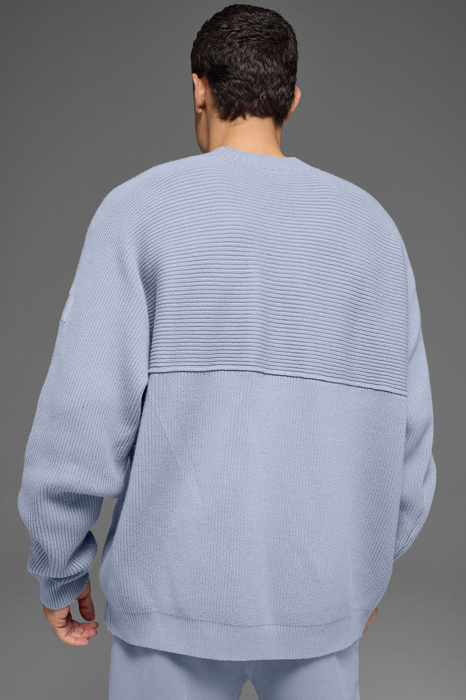 Domain Shift Rib Knit Sweater Crew - Winter Frost--1