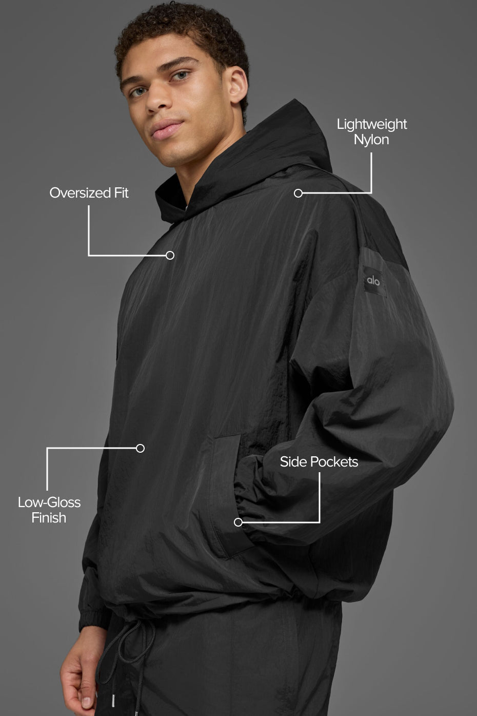 Axis Hooded Pullover - Black--1