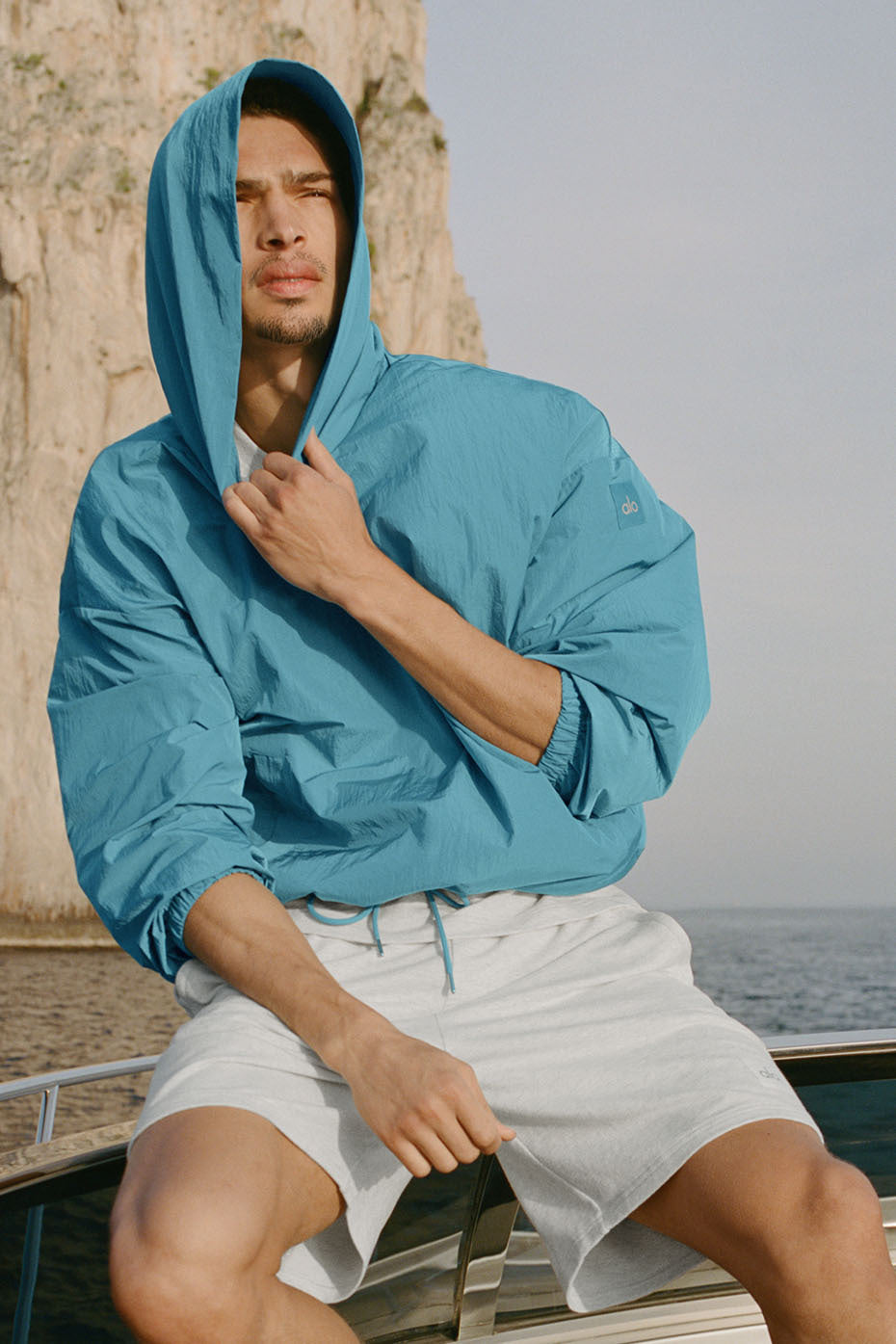 Axis Hooded Pullover - Blue Breeze--0