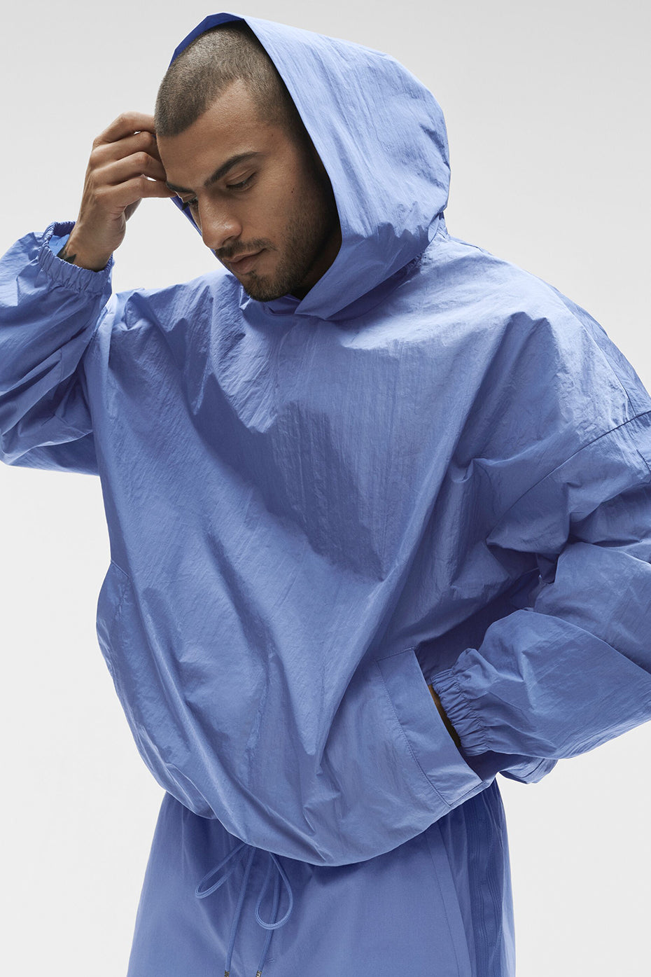 Axis Hooded Pullover - Provence Blue--2