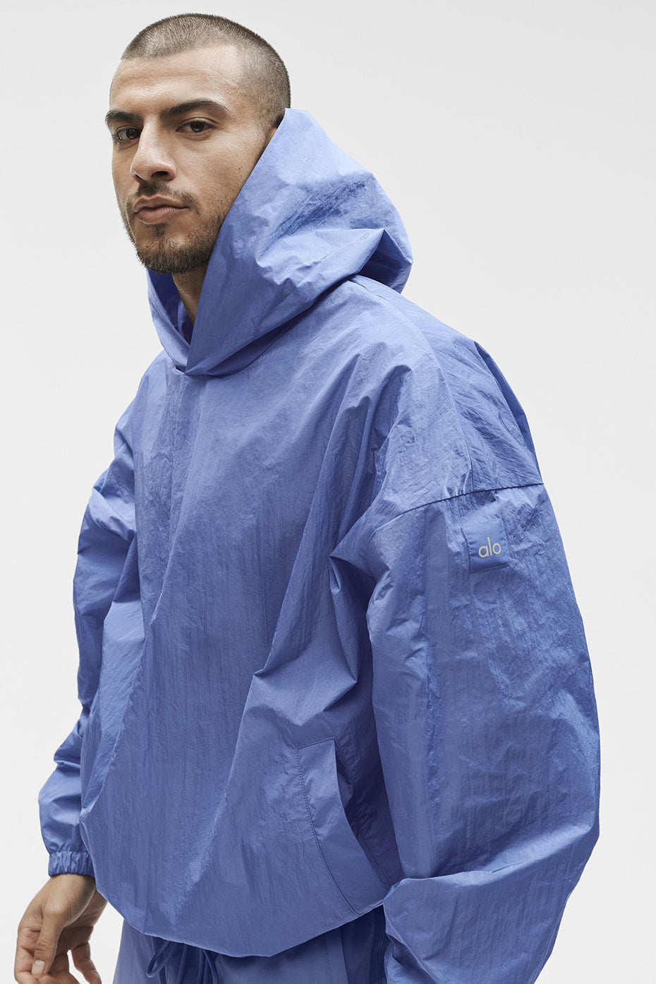 Axis Hooded Pullover - Provence Blue--3