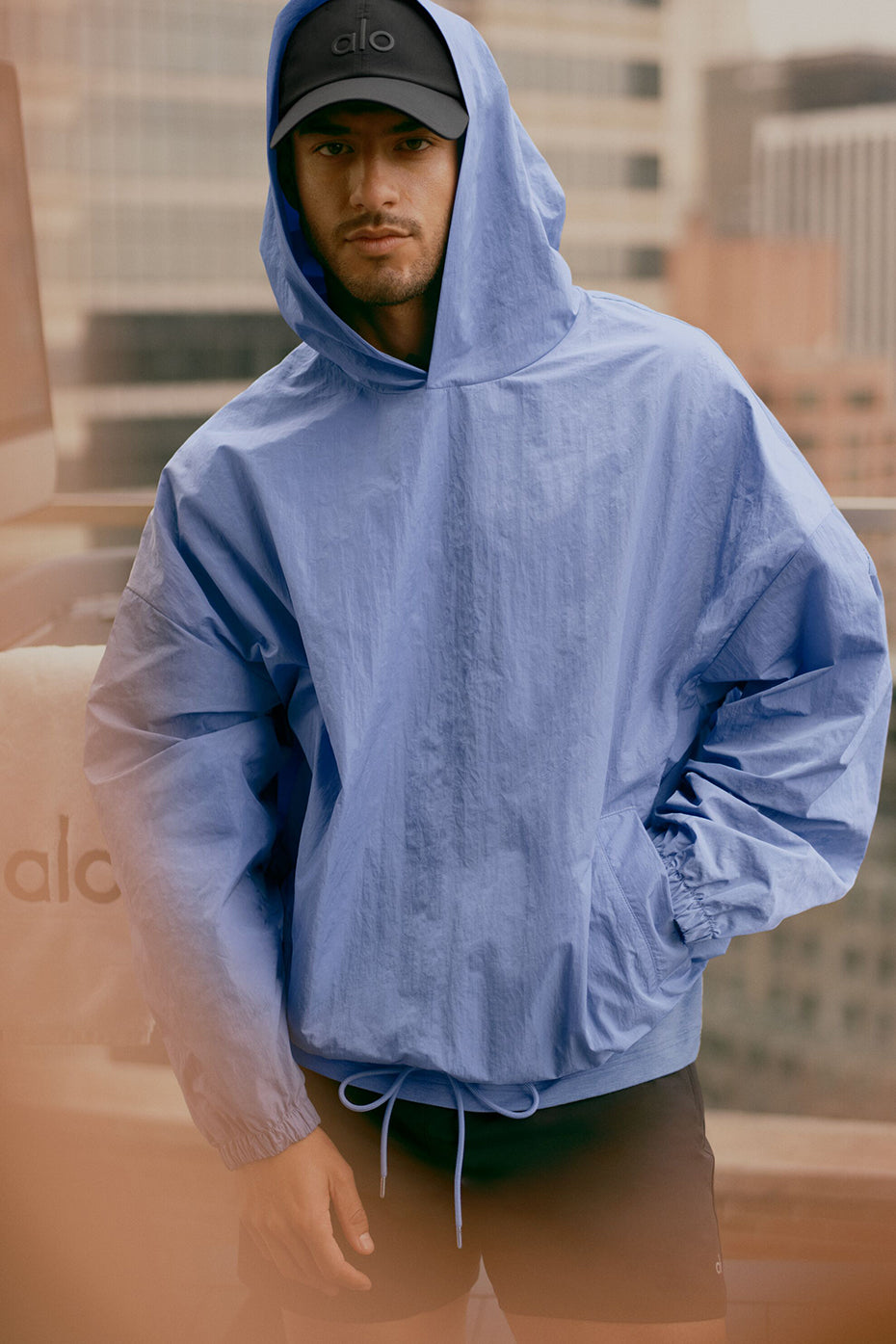 Axis Hooded Pullover - Provence Blue--0