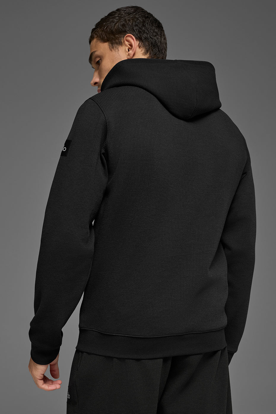 Waffle Lounge Hoodie - Black--2
