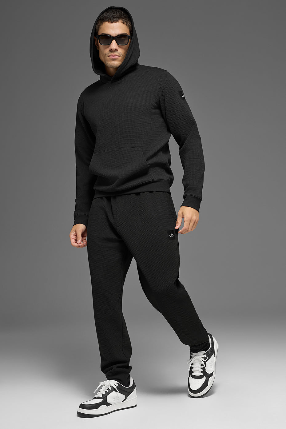 Waffle Lounge Hoodie - Black--4