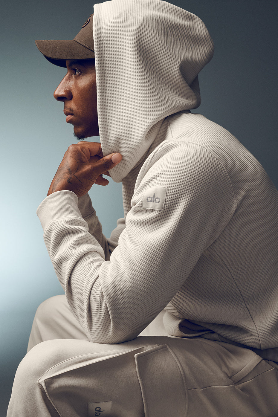 Waffle Lounge Hoodie - Bone--0