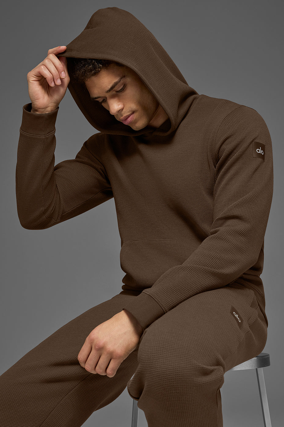 Waffle Lounge Hoodie - Espresso--4