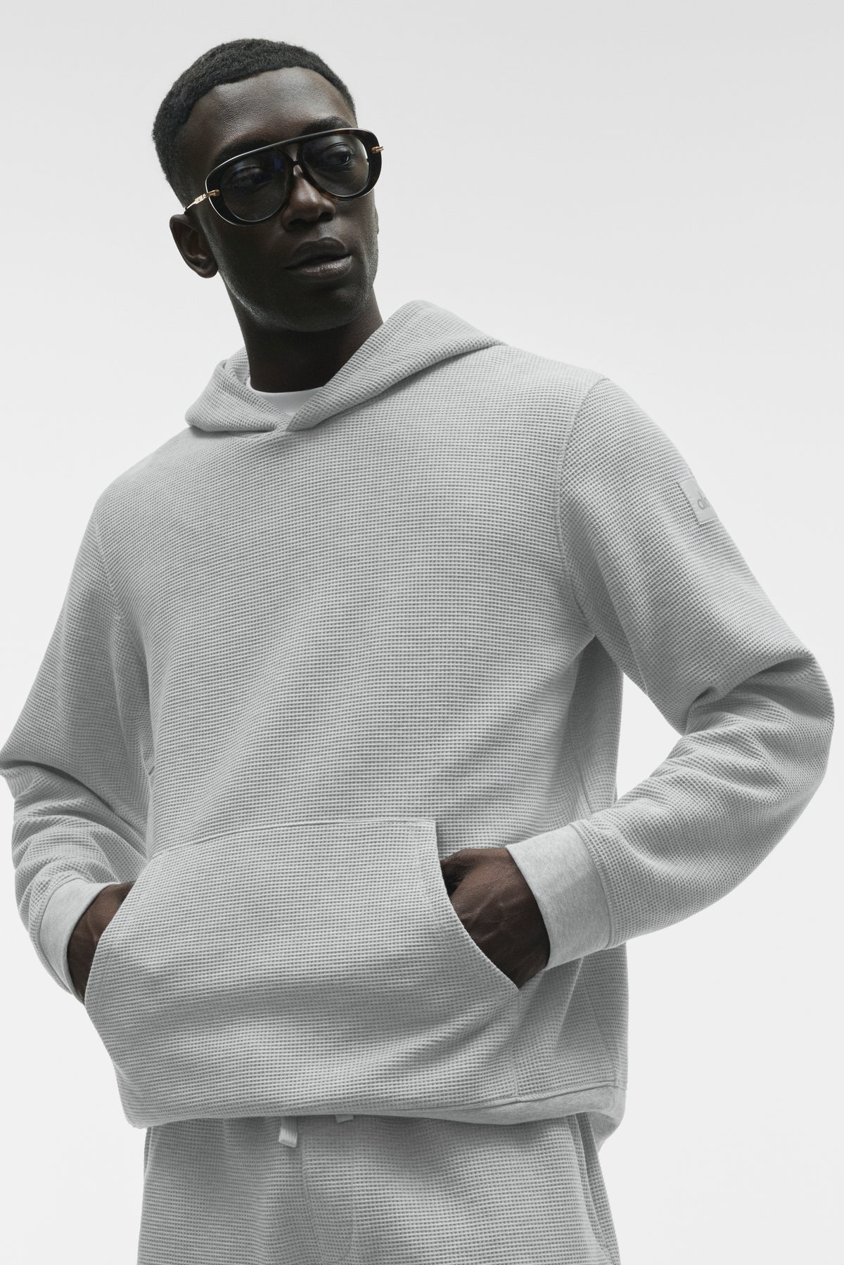 Waffle Lounge Hoodie - Athletic Heather Grey--2