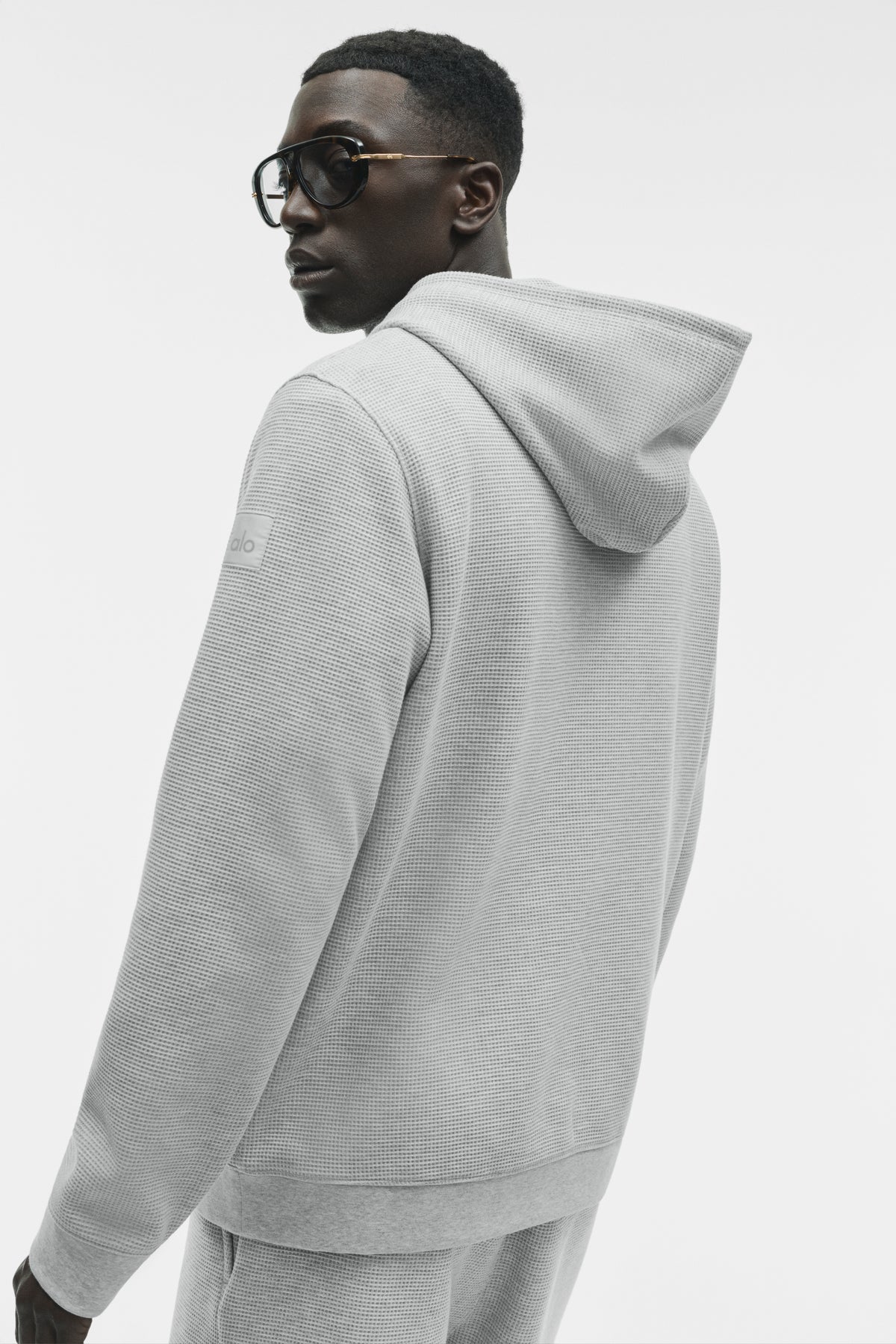 Waffle Lounge Hoodie - Athletic Heather Grey--3
