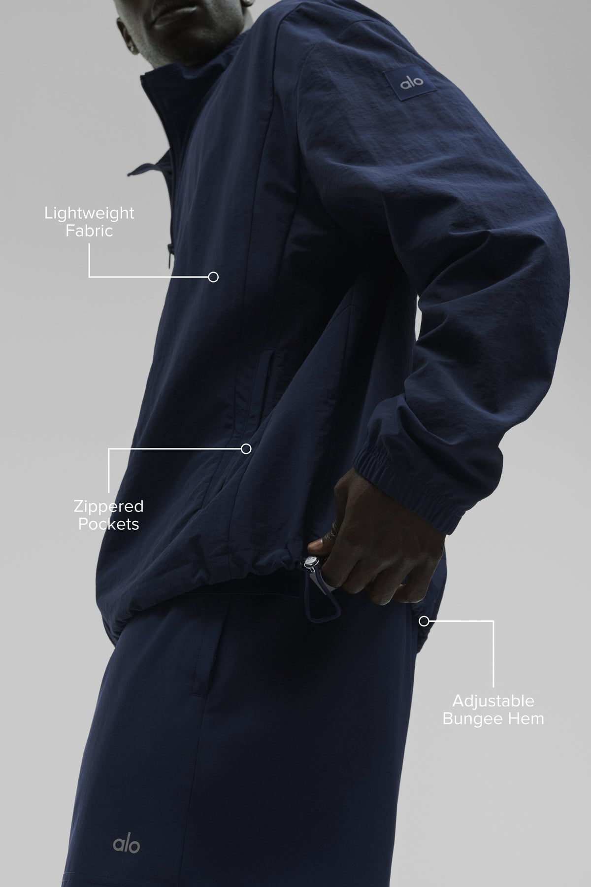 Takeaway Track Full Zip Jacket - Navy--1