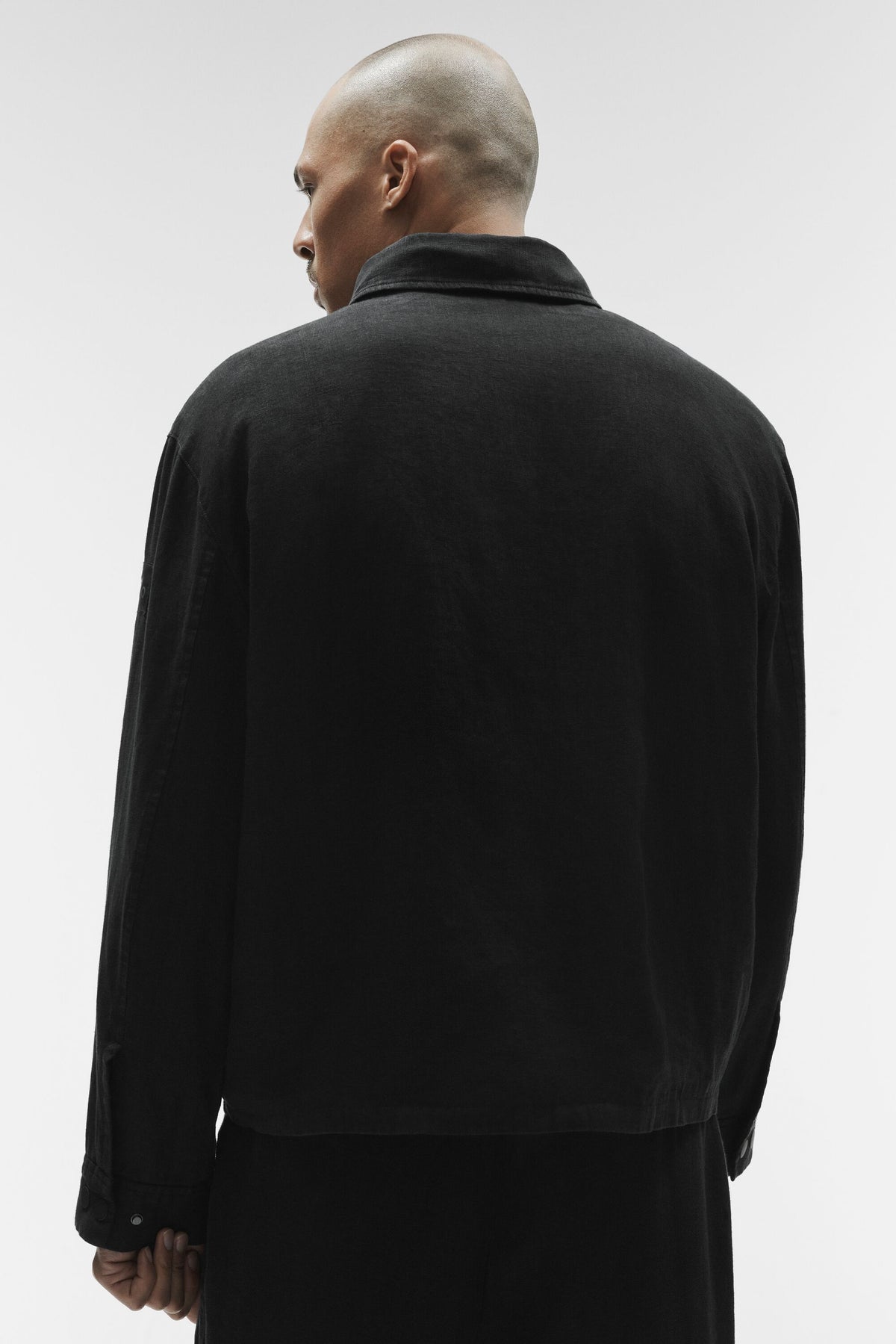 Linen Days Full Zip Jacket - Black--3