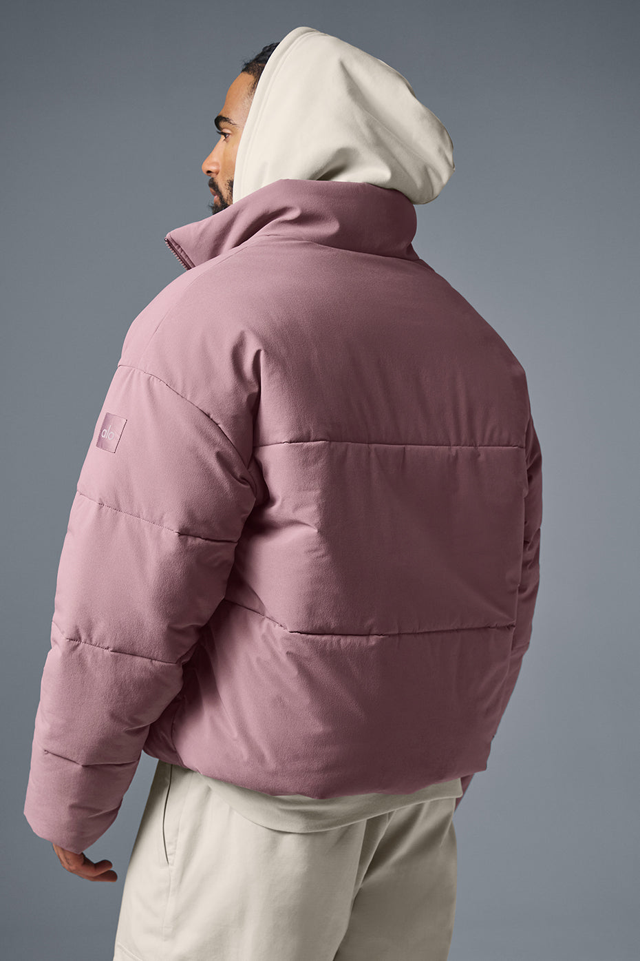 Stretch Woven Street Puffer - Woodrose--1