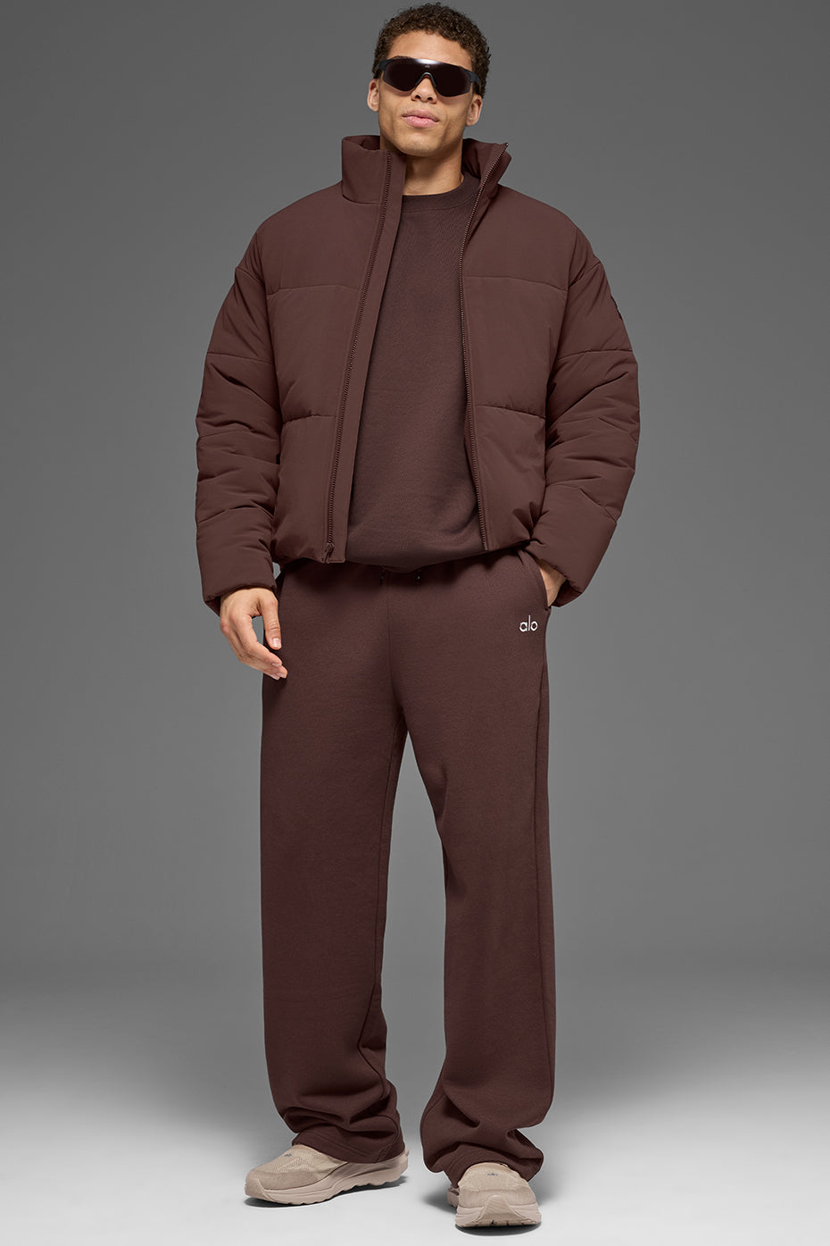 Stretch Woven Street Puffer - Brownstone--3